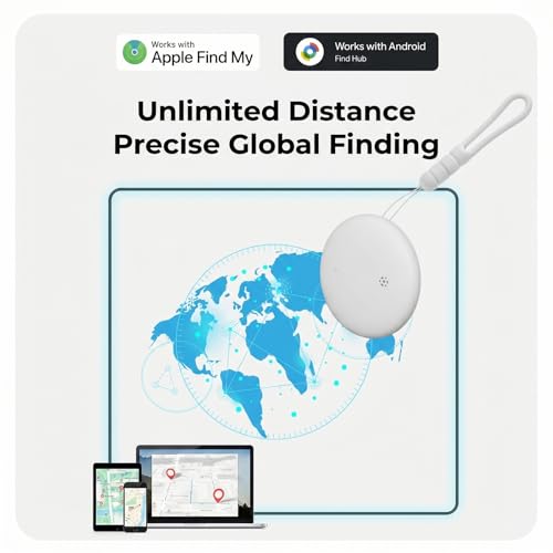 GPS Pet Tracker Tags for iOS & Android, 2-Pack