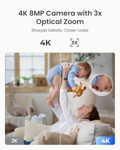 4K Pan-Tilt Indoor Camera with 3X Zoom & Smart Tracking