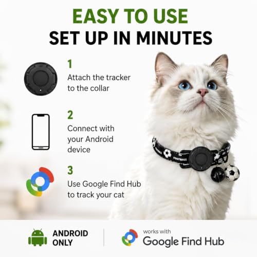 GPS Cat Tracker Collar with Google Find My