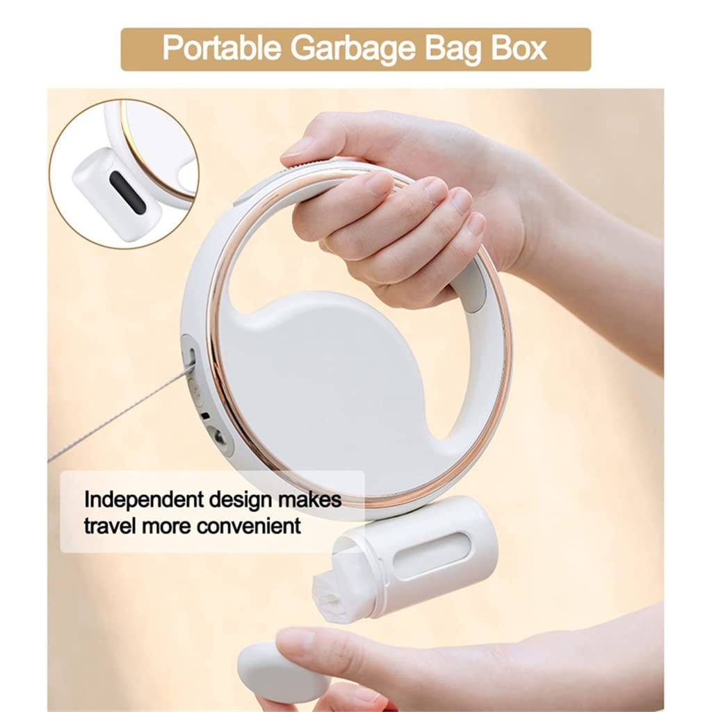 Retractable Dog Leash with Waste Bag Holder