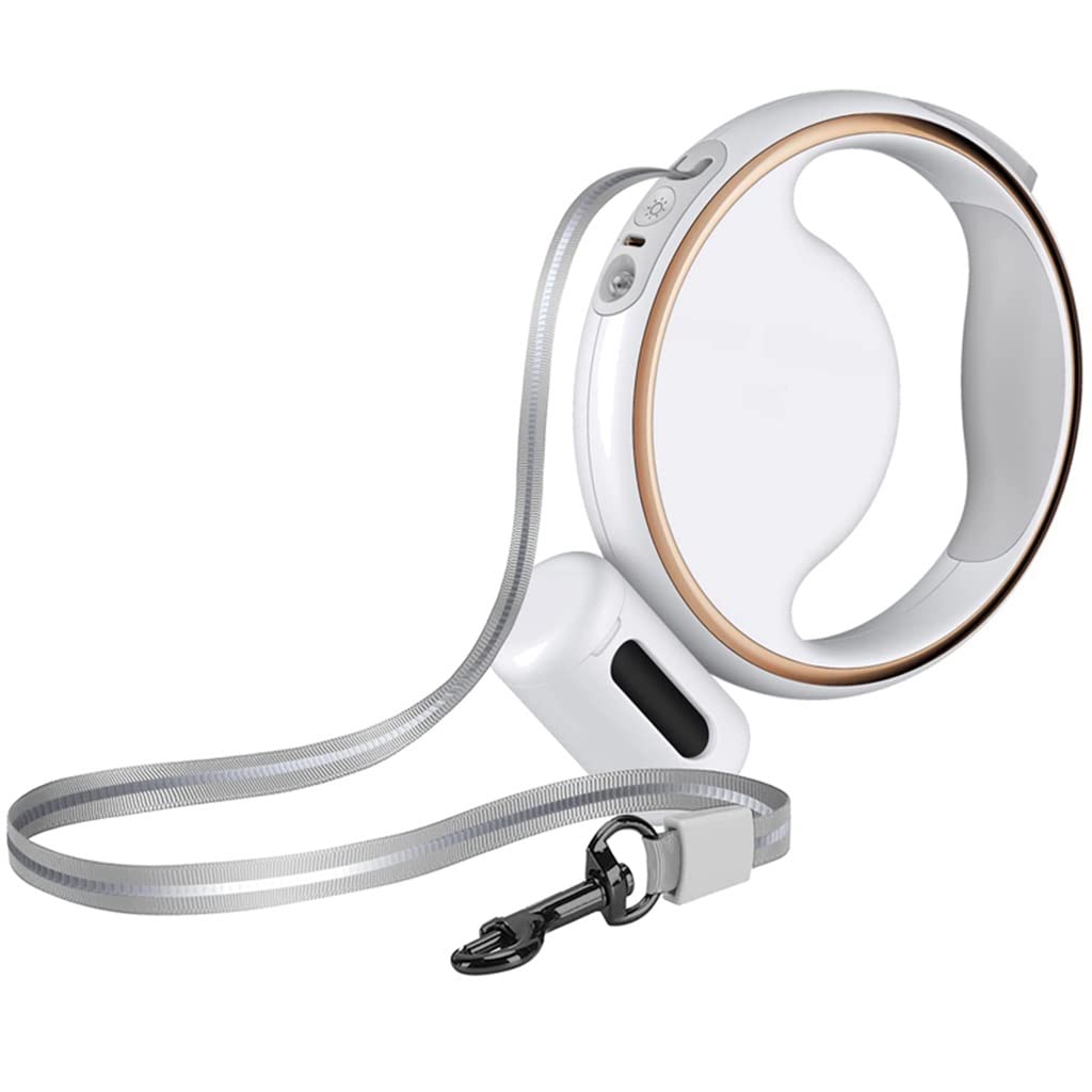 Retractable Dog Leash with Waste Bag Holder