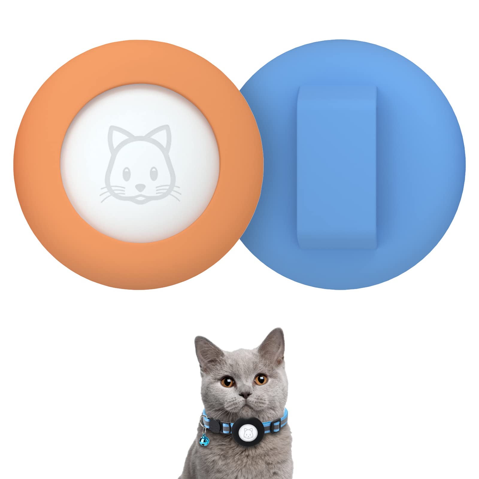 SimpleThings Airtag Cat Collar Holder, Pet Silicone Protective Case