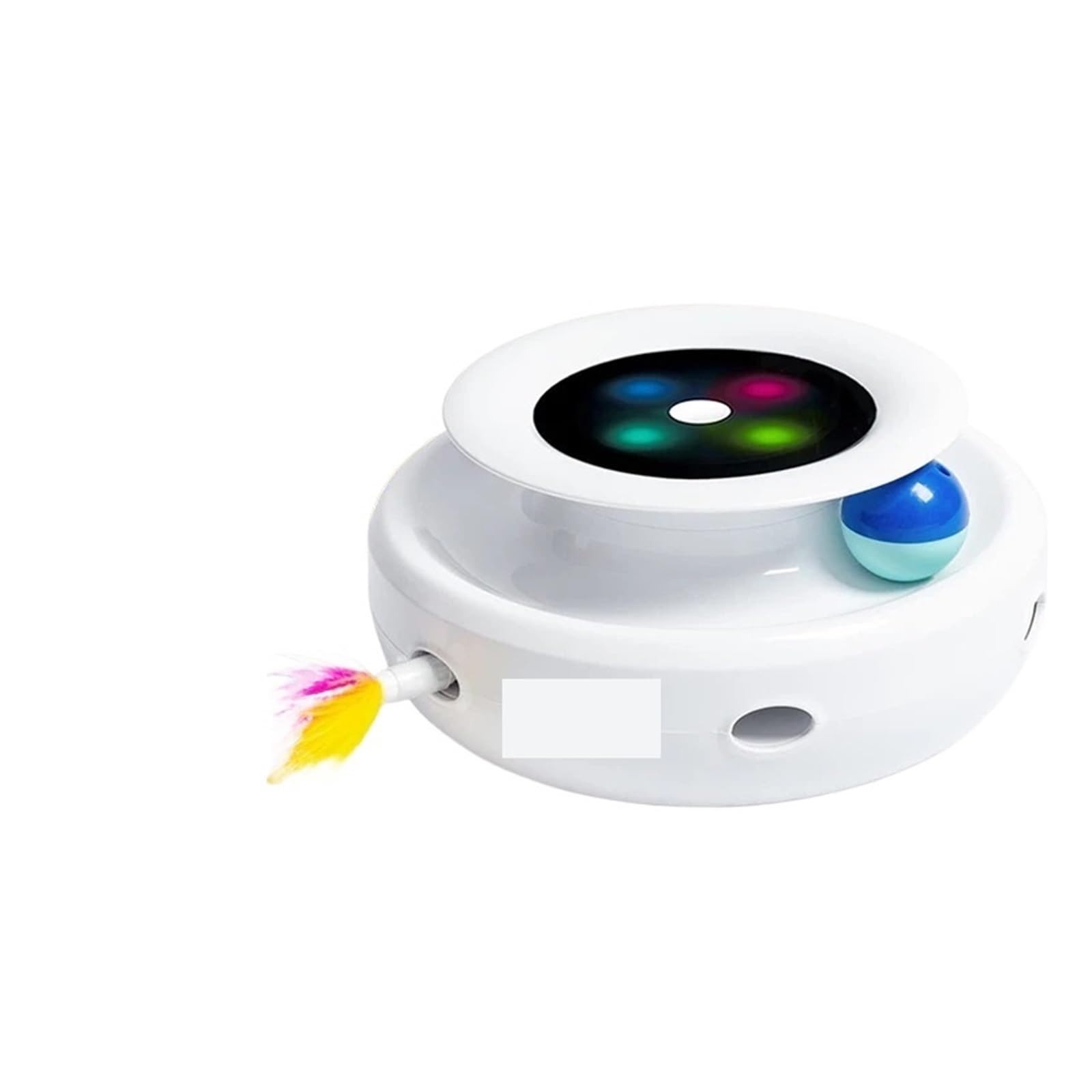 2 in 1 Smart Cat Toys Automatic Feather Fun Ball 5 Modes Interactive Pet