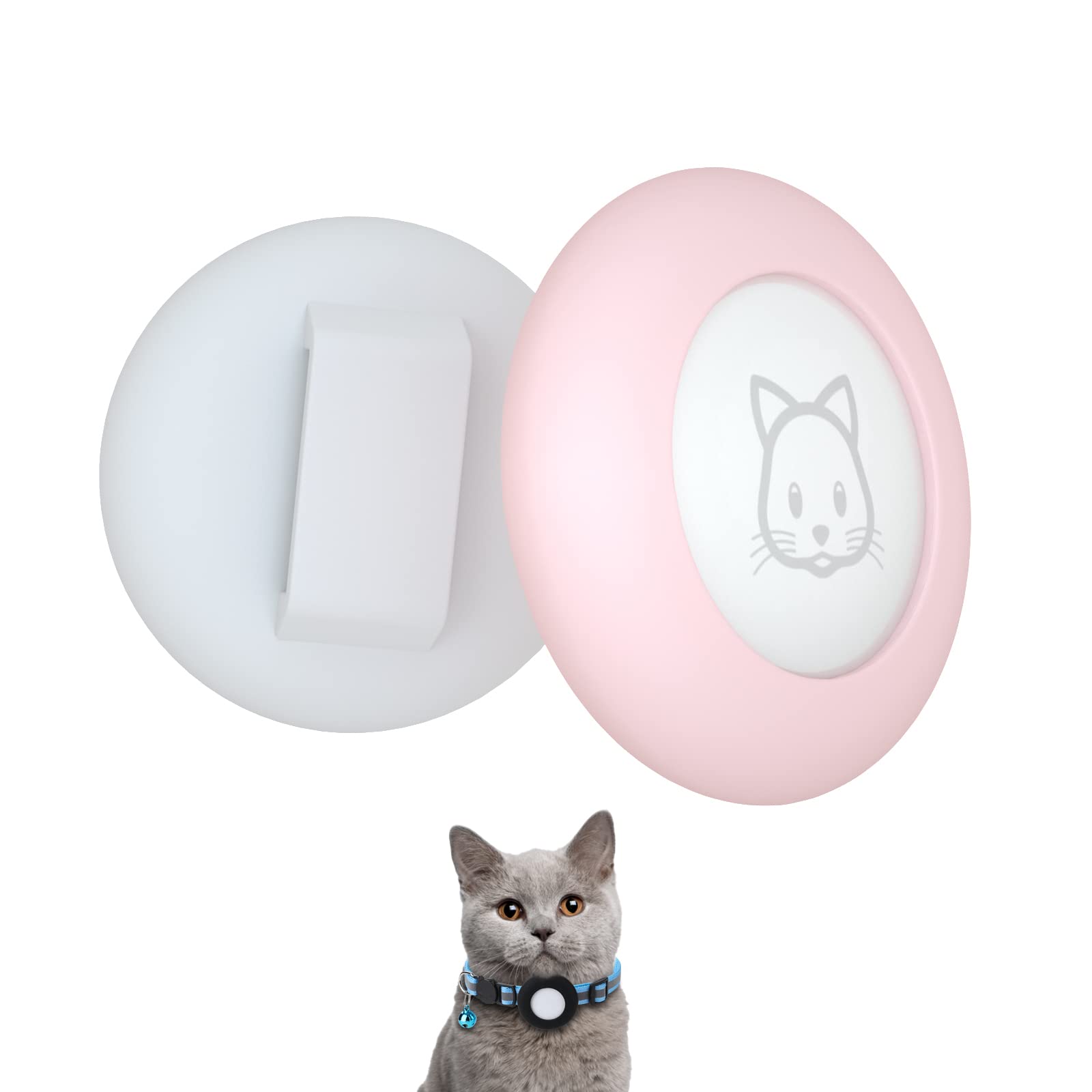 SimpleThings Airtag Cat Collar Holder, Pet Silicone Protective Case