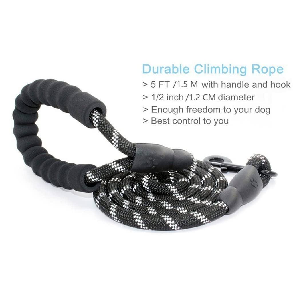 Padded Large Dog Leash with 360° Swivel Buckle