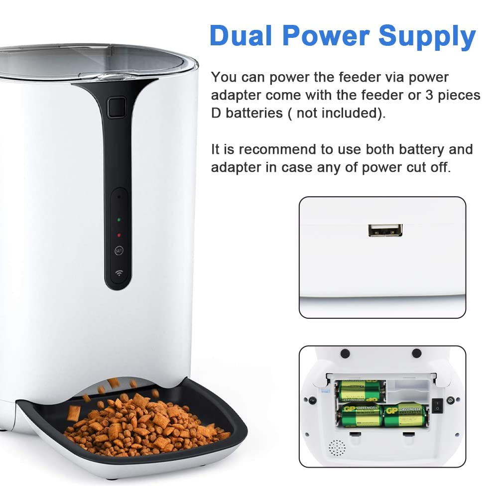 Smart Automatic Pet Feeder with App Control & Timed Feeding