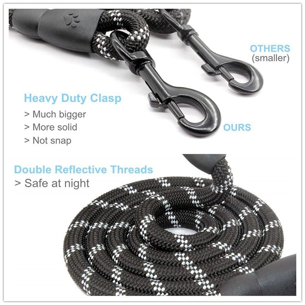 Padded Large Dog Leash with 360° Swivel Buckle