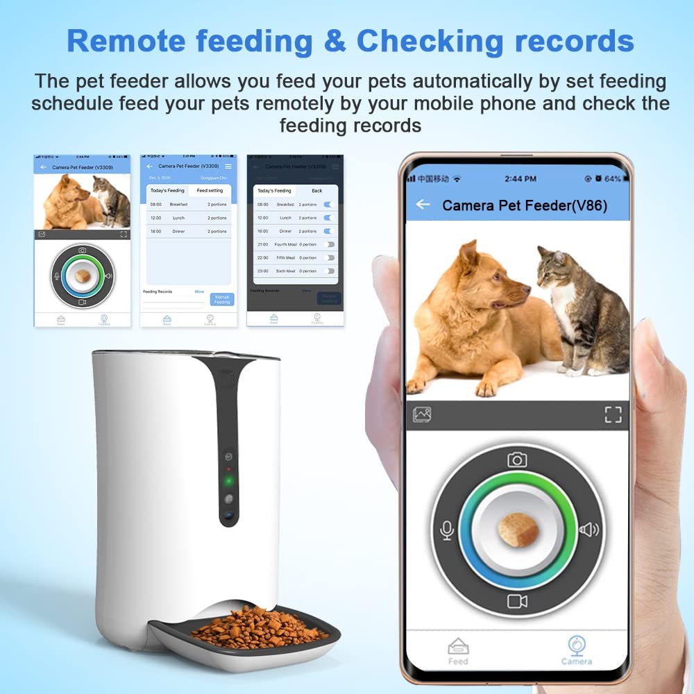 Smart Automatic Pet Feeder with App Control & Timed Feeding