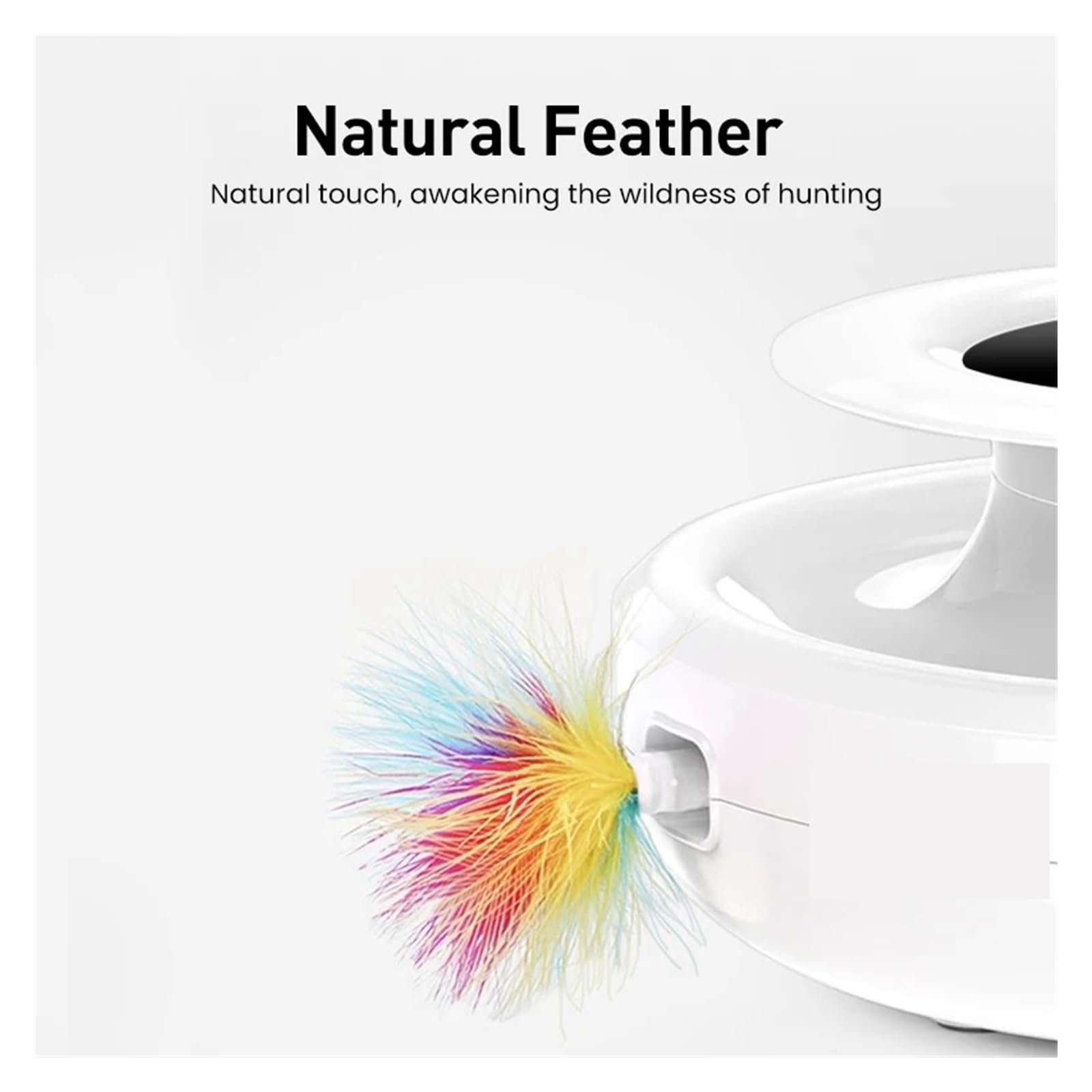 2 in 1 Smart Cat Toys Automatic Feather Fun Ball 5 Modes Interactive Pet