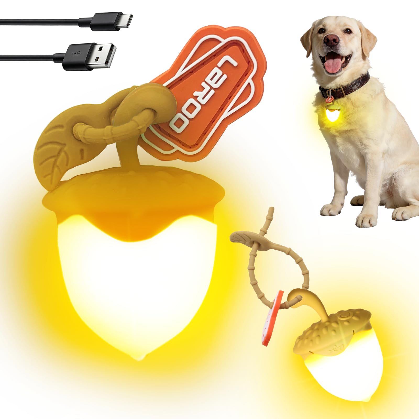 Waterproof LED Pet Safety Light with Collar Clip
