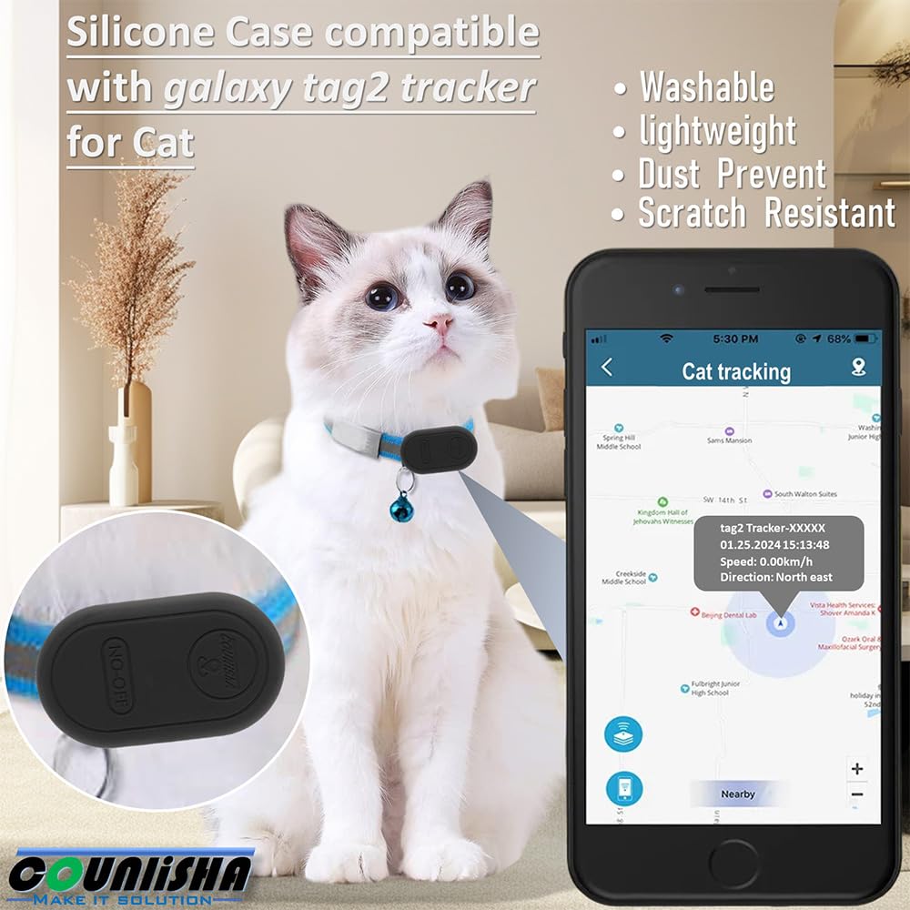 Silicone Pet Tracker Collar Holder