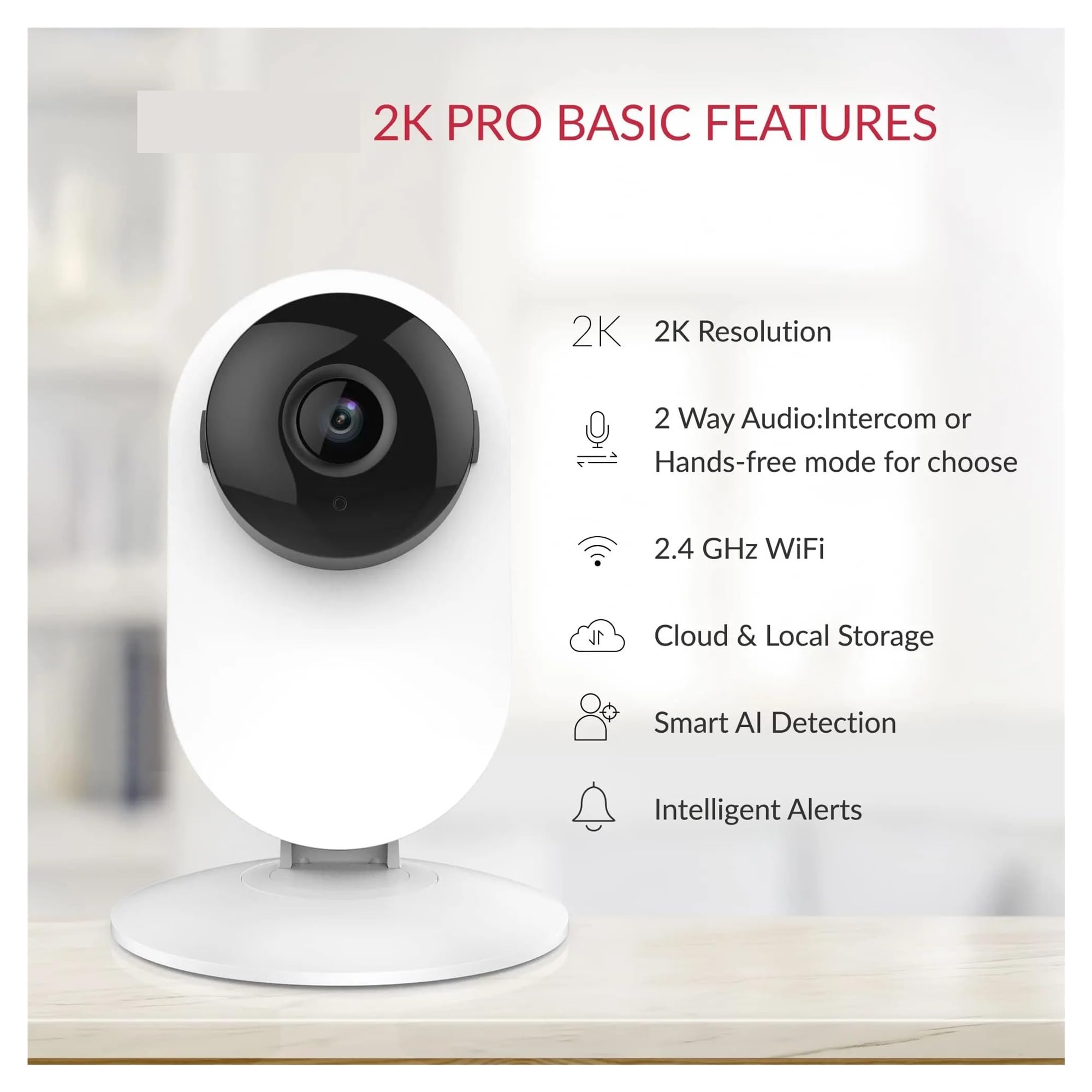 2K WiFi Home Camera 2/4pcs Kit