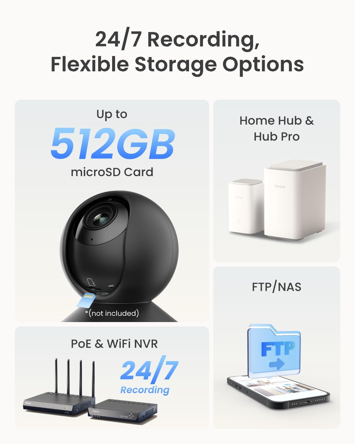 4K Pan-Tilt Indoor Camera with 3X Zoom & Smart Tracking