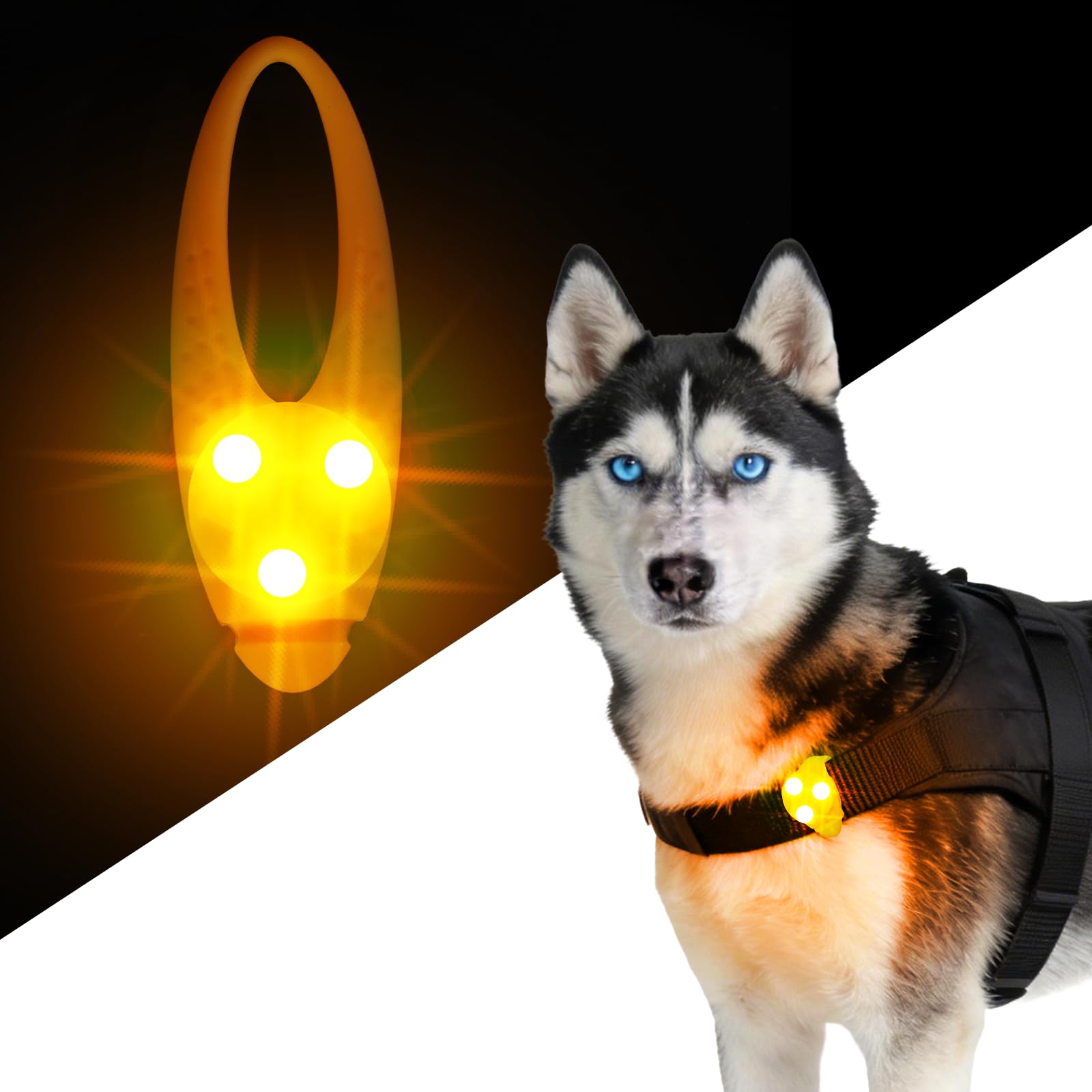Waterproof LED Pet Safety Light with Collar Clip