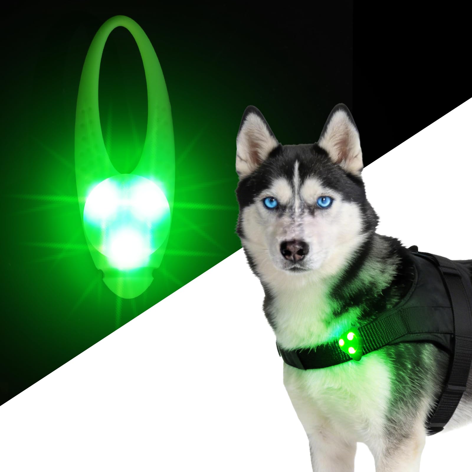 Waterproof LED Pet Safety Light with Collar Clip