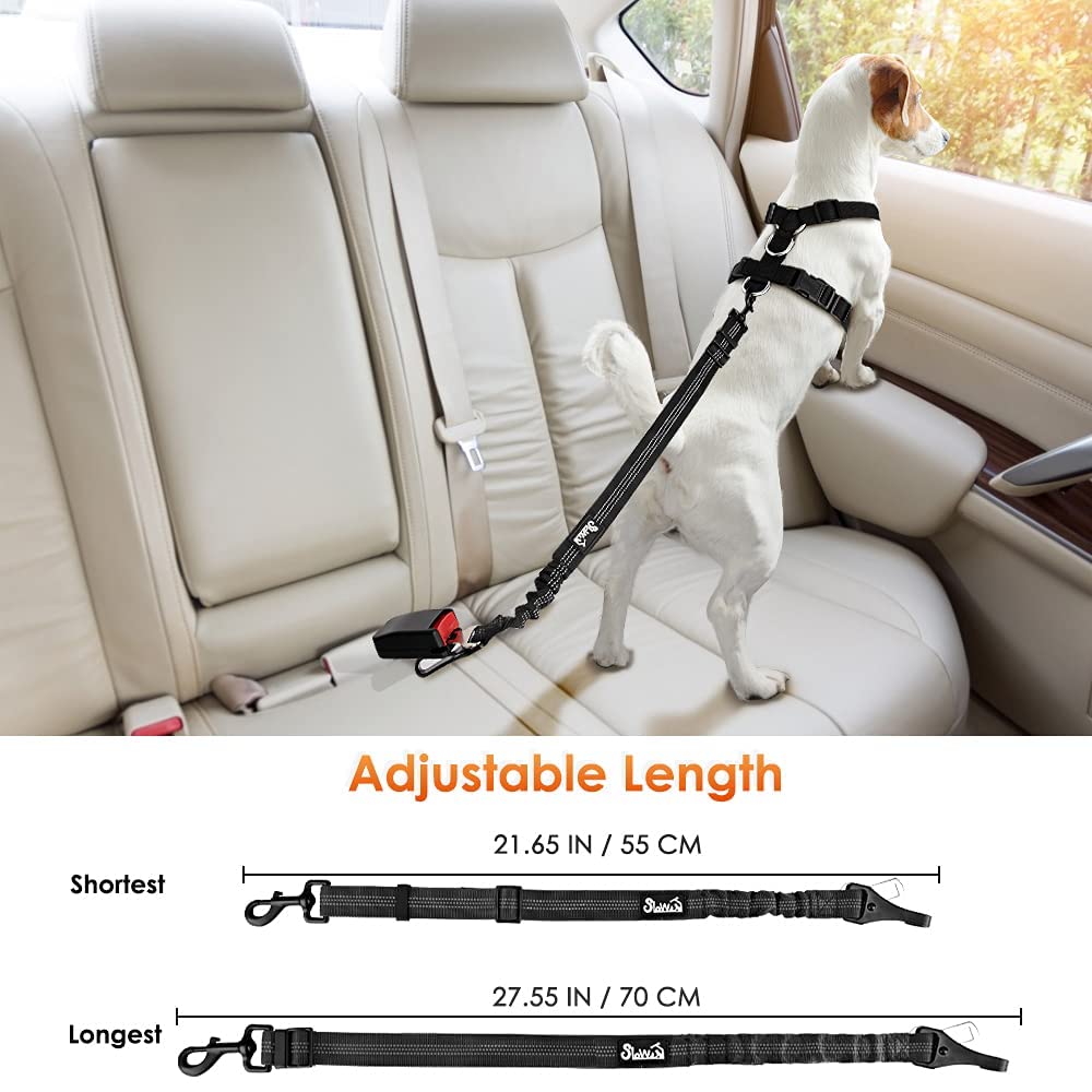 3-in-1 Dog Car Seat Belt with Latch Bar Attachment