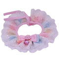 Lace Rainbow Pet Bandana Collar with Bow