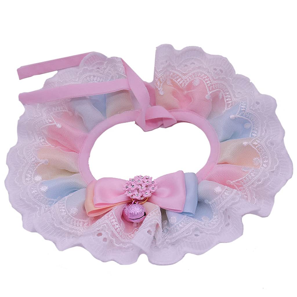 Lace Rainbow Pet Bandana Collar with Bow