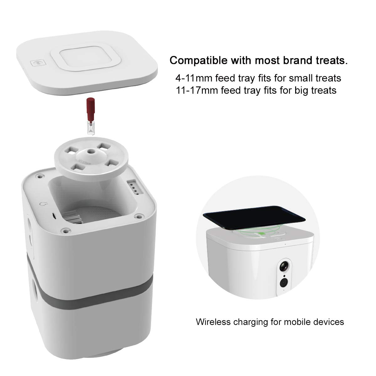 Smart Pet Camera with Treat Dispenser & 180° Pan