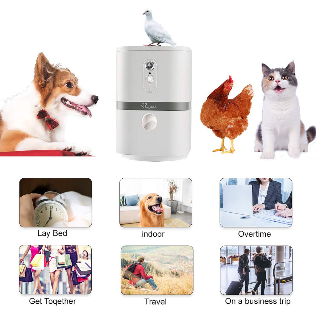 Smart Pet Camera with Treat Dispenser & 180° Pan