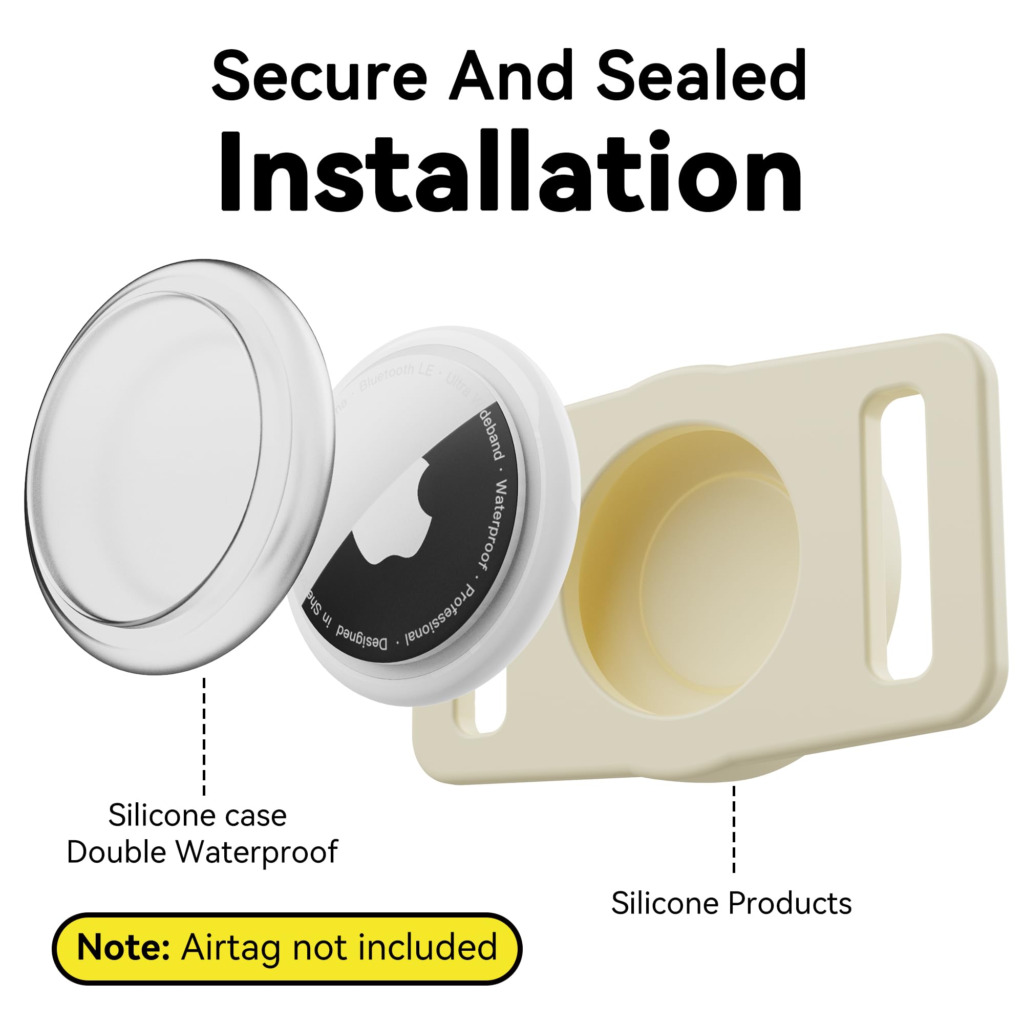 Waterproof Pet Tracker Collar Holders, 2-Pack