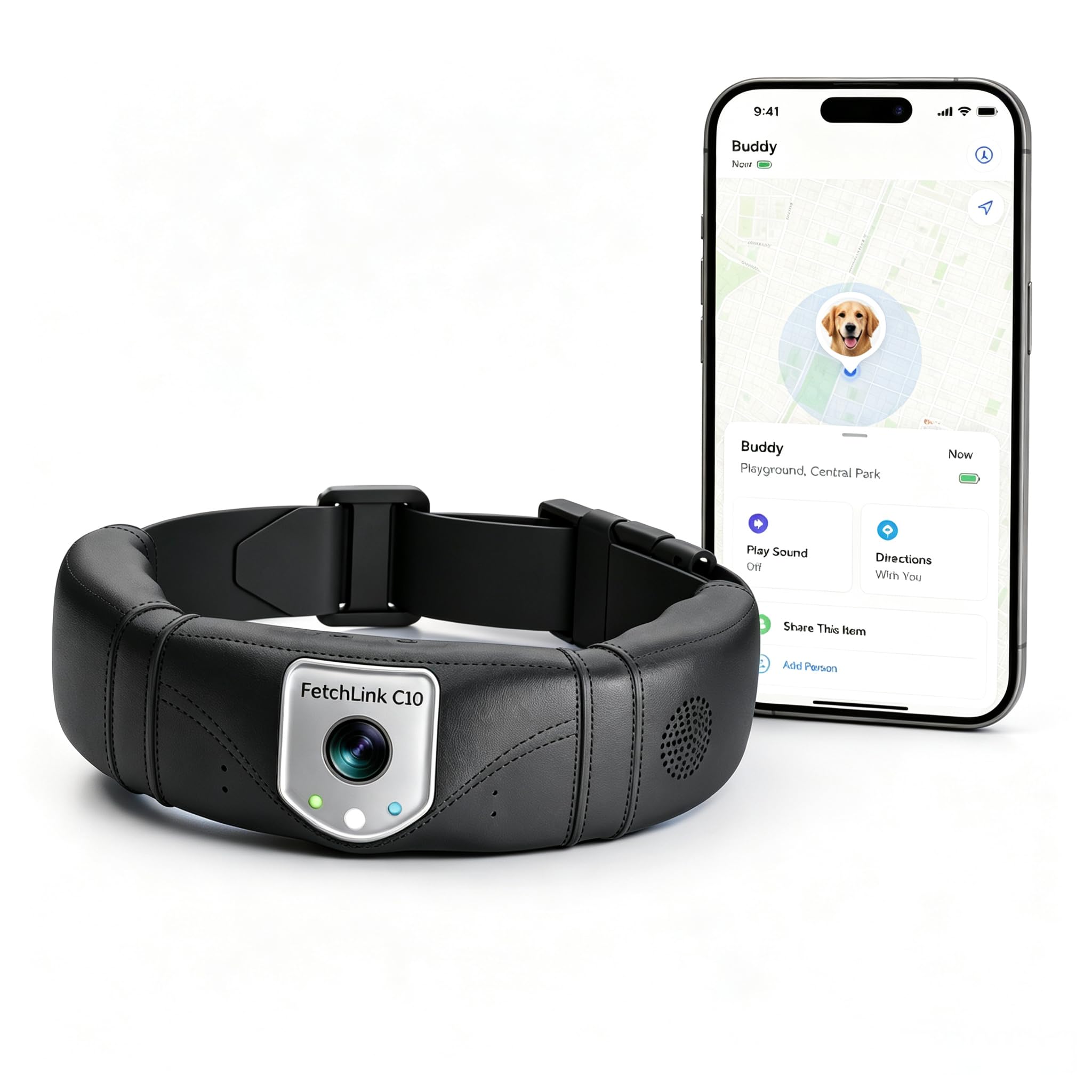 Wireless GPS Pet Collar with Camera