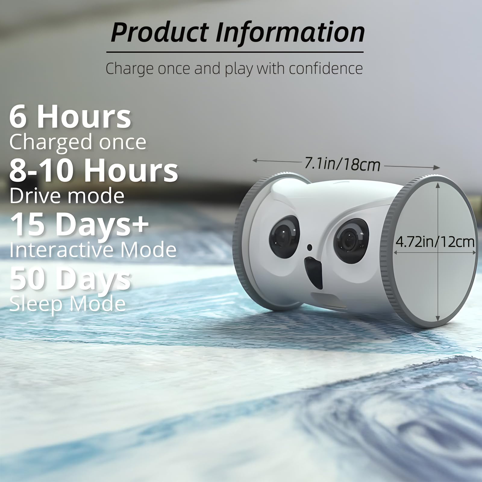 1080p Pet Camera Robot with Treat Dispenser & Two-Way Audio