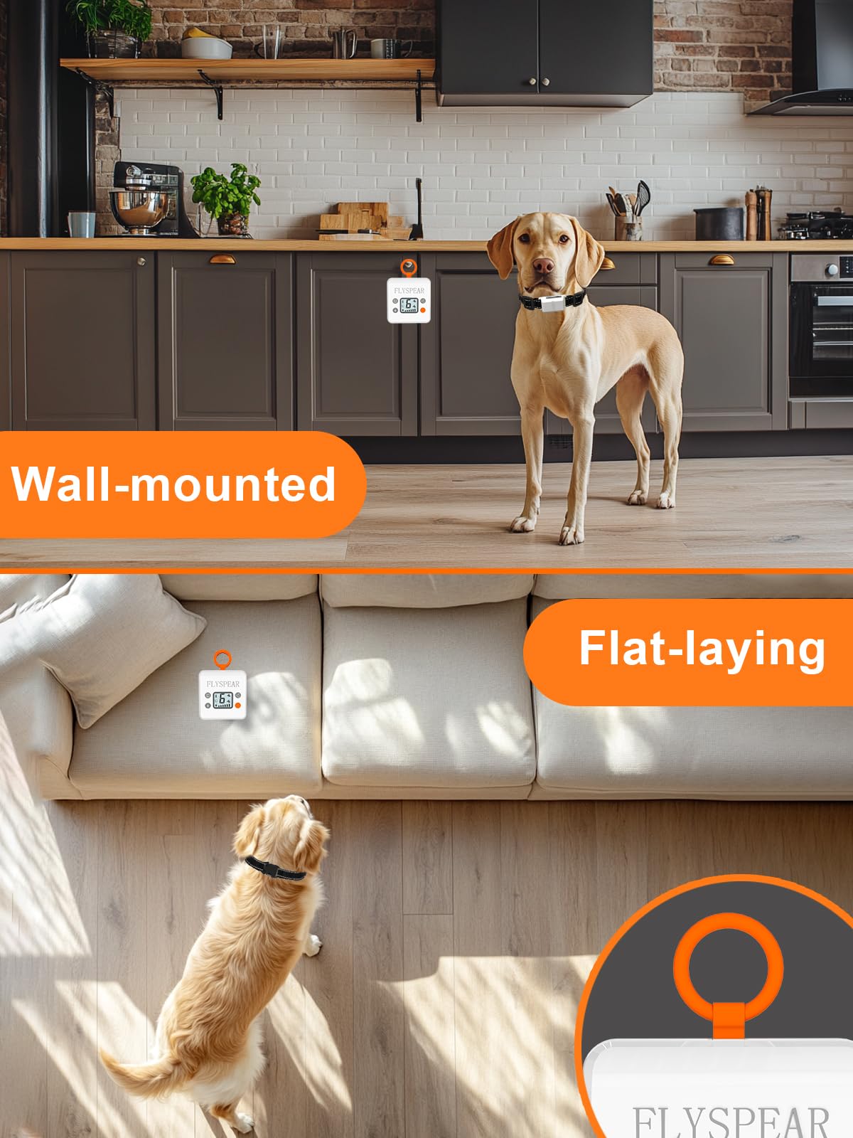 Rechargeable Wireless Indoor Pet Barrier with Adjustable Range