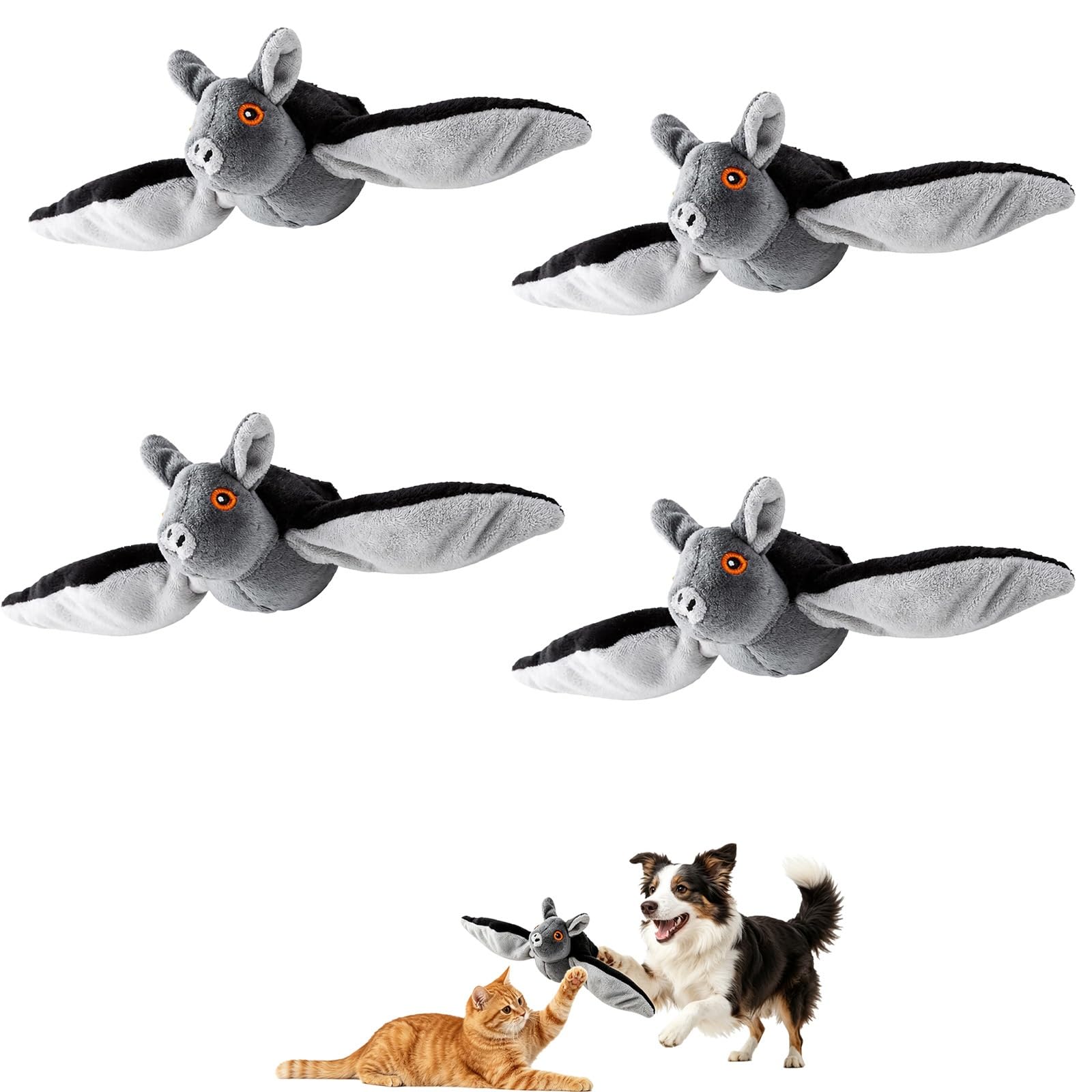Interactive Flying Bat Pet Toy with Flapping & Chirping