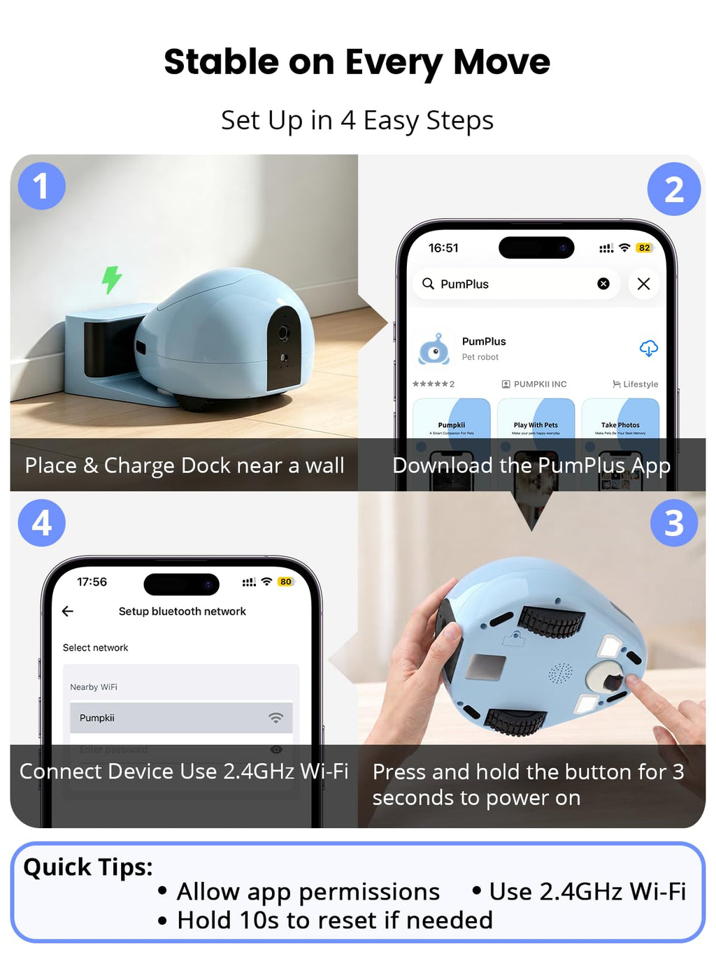 Smart Pet Camera Robot with Treat Dispenser & Laser
