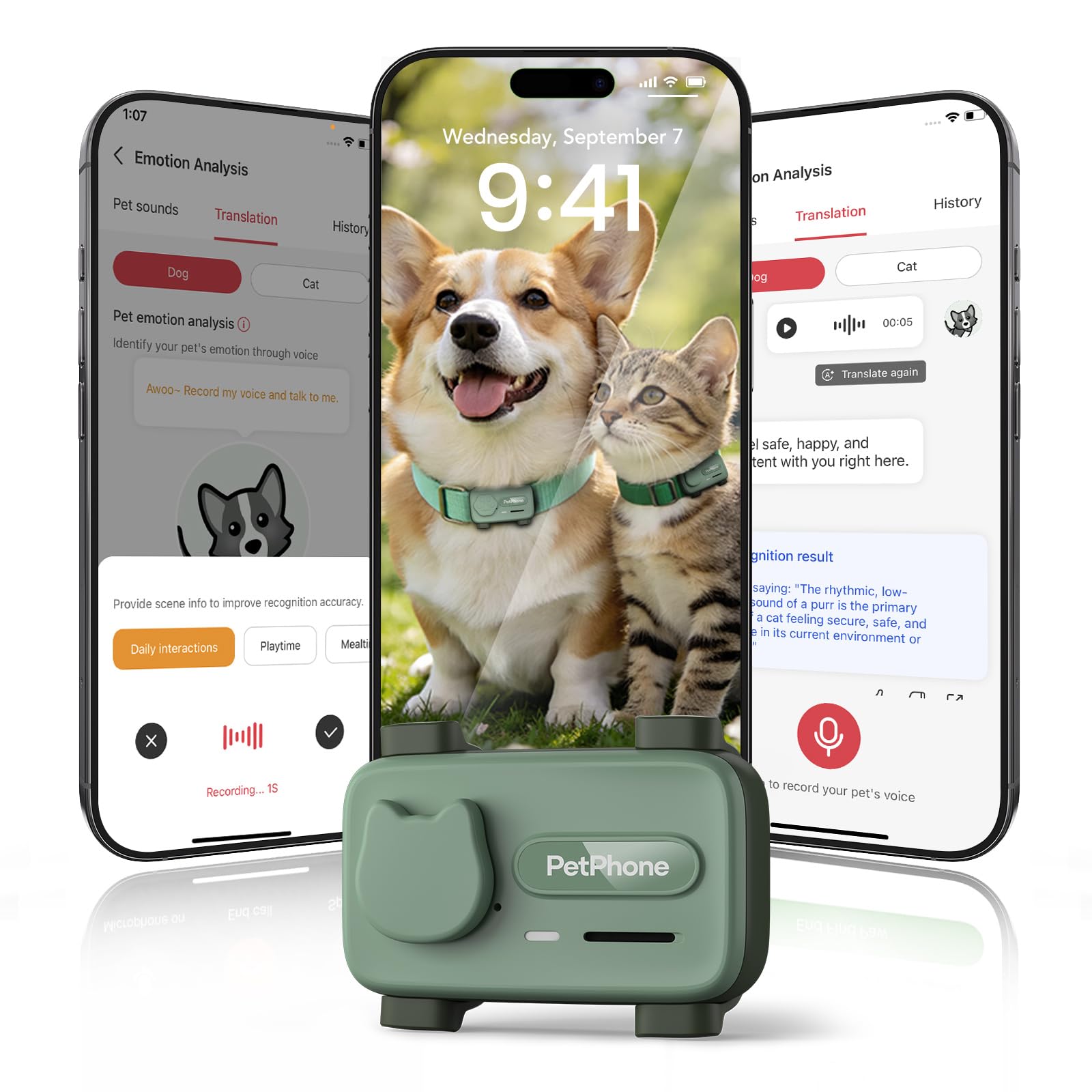 AI-Powered Smartphone for Pets, Support Emotion Detection, 2-Way PetChat