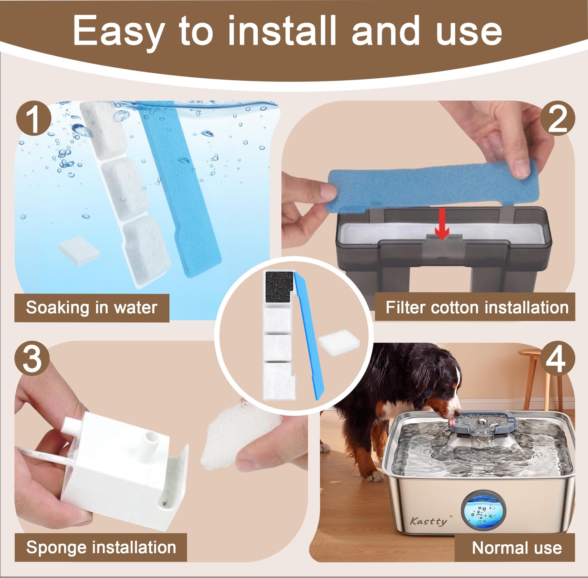 Kastty 15L Dog Water Fountain