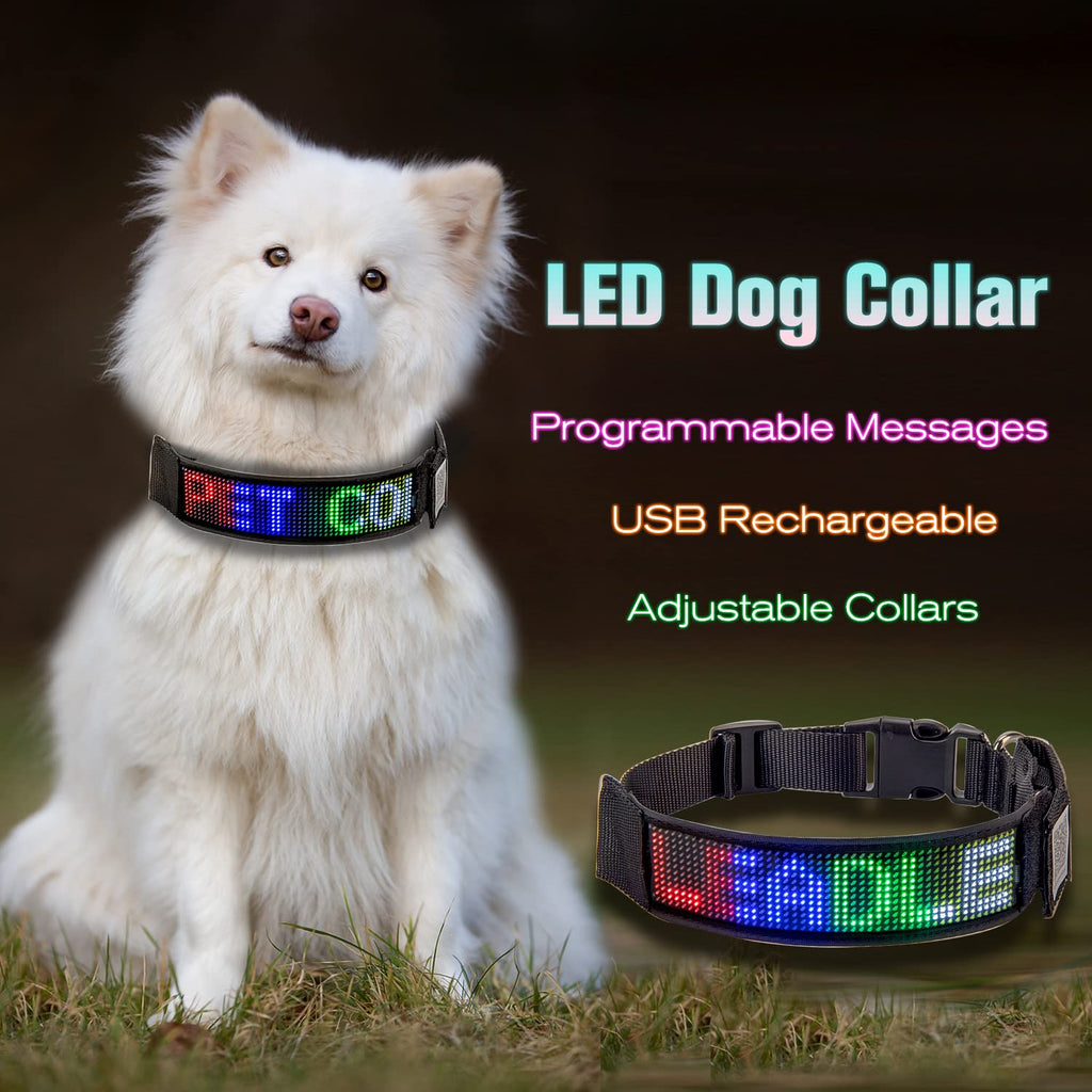 Programmable Rechargeable LED Dog Safety Collar