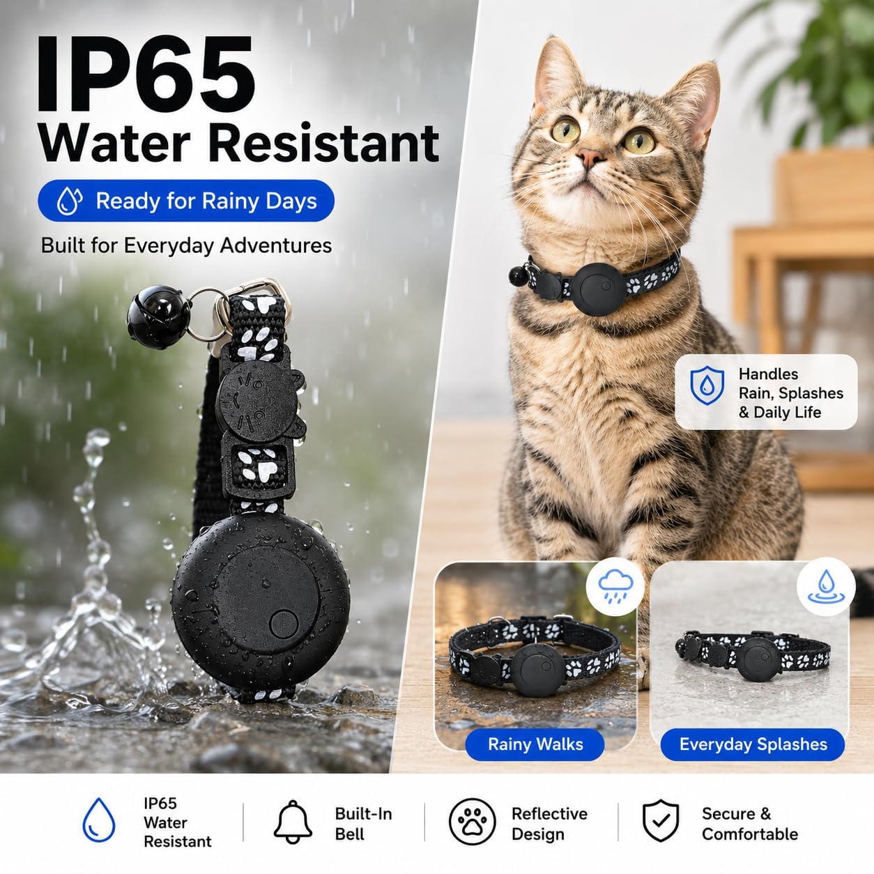 GPS Cat Tracker Collar with Google Find My