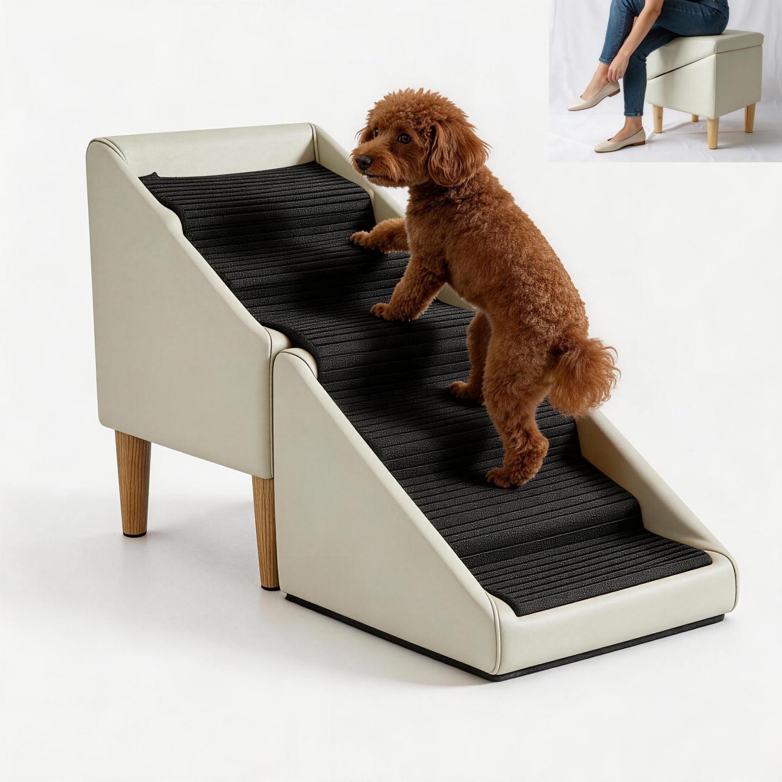Foldable cat Dog Stair Step ramp