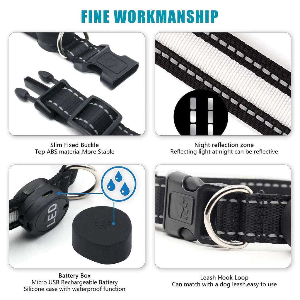 Rechargeable LED Dog Collar & 6FT Leash Set