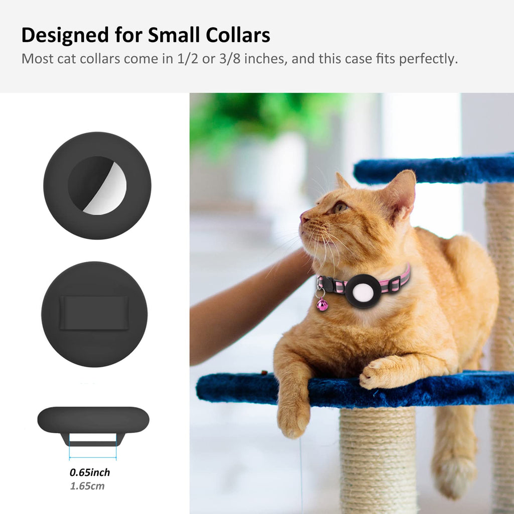 SimpleThings Airtag Cat Collar Holder, Pet Silicone Protective Case