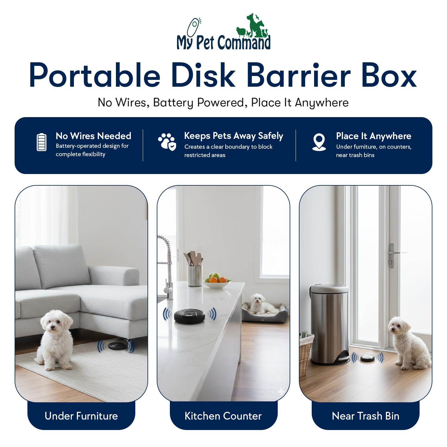 My Pet Command Portable Electric Indoor Pet Barrier Dog Fence