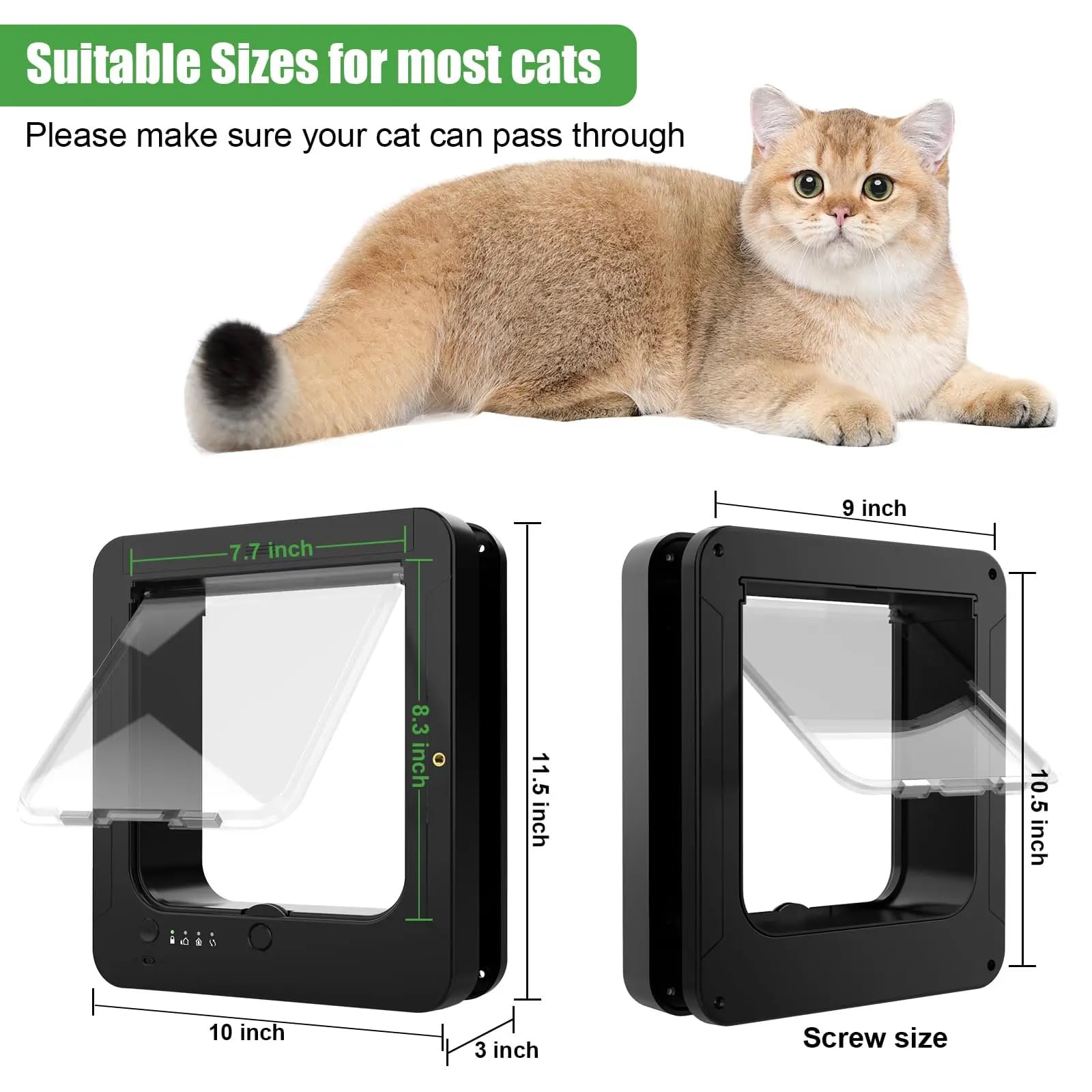 Smart RFID Automatic Pet Door with Remote Control