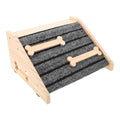 ibasenice Wooden Dog Ramp for Stairs - 6" Height, Anti-Slip for Short Legs