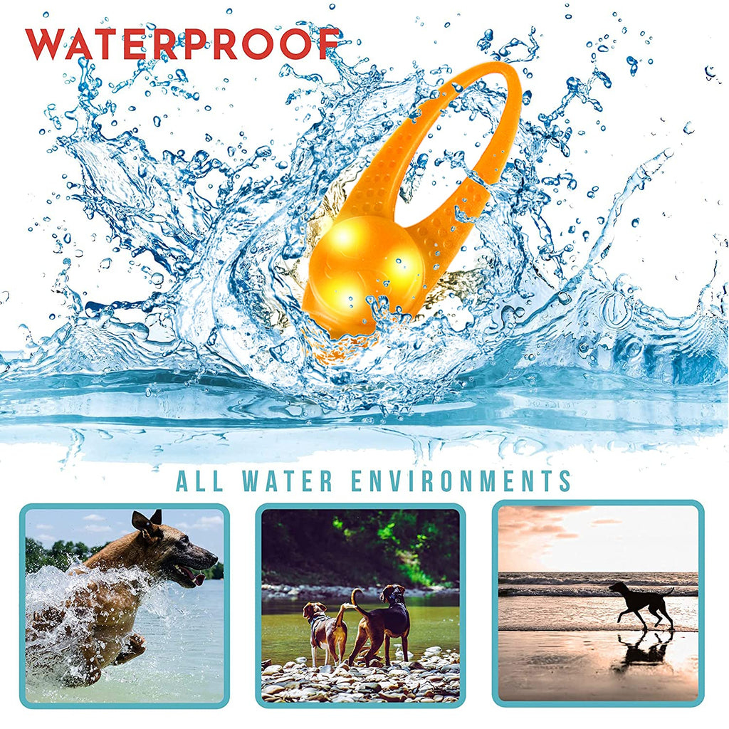 Waterproof LED Pet Safety Light with Collar Clip