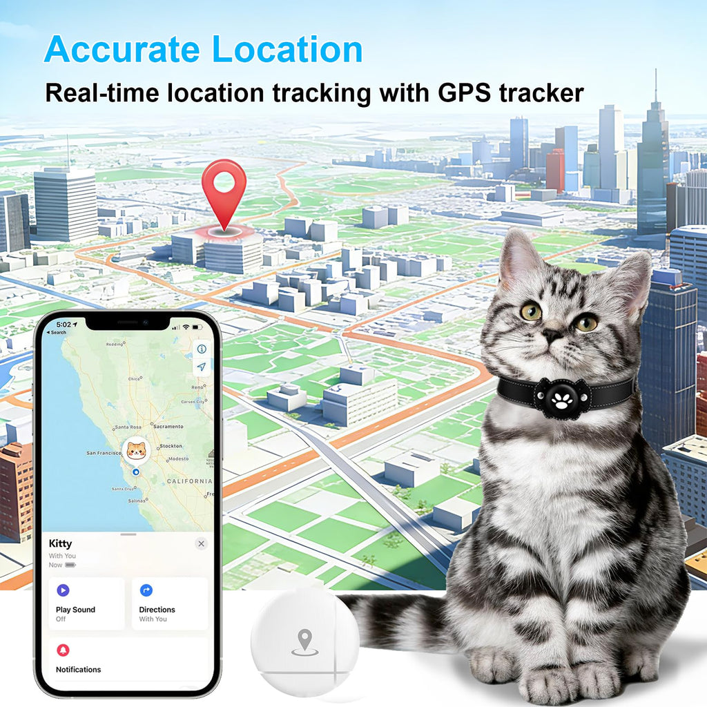 Smart GPS Cat Tracker Collar with Real-Time Tracking