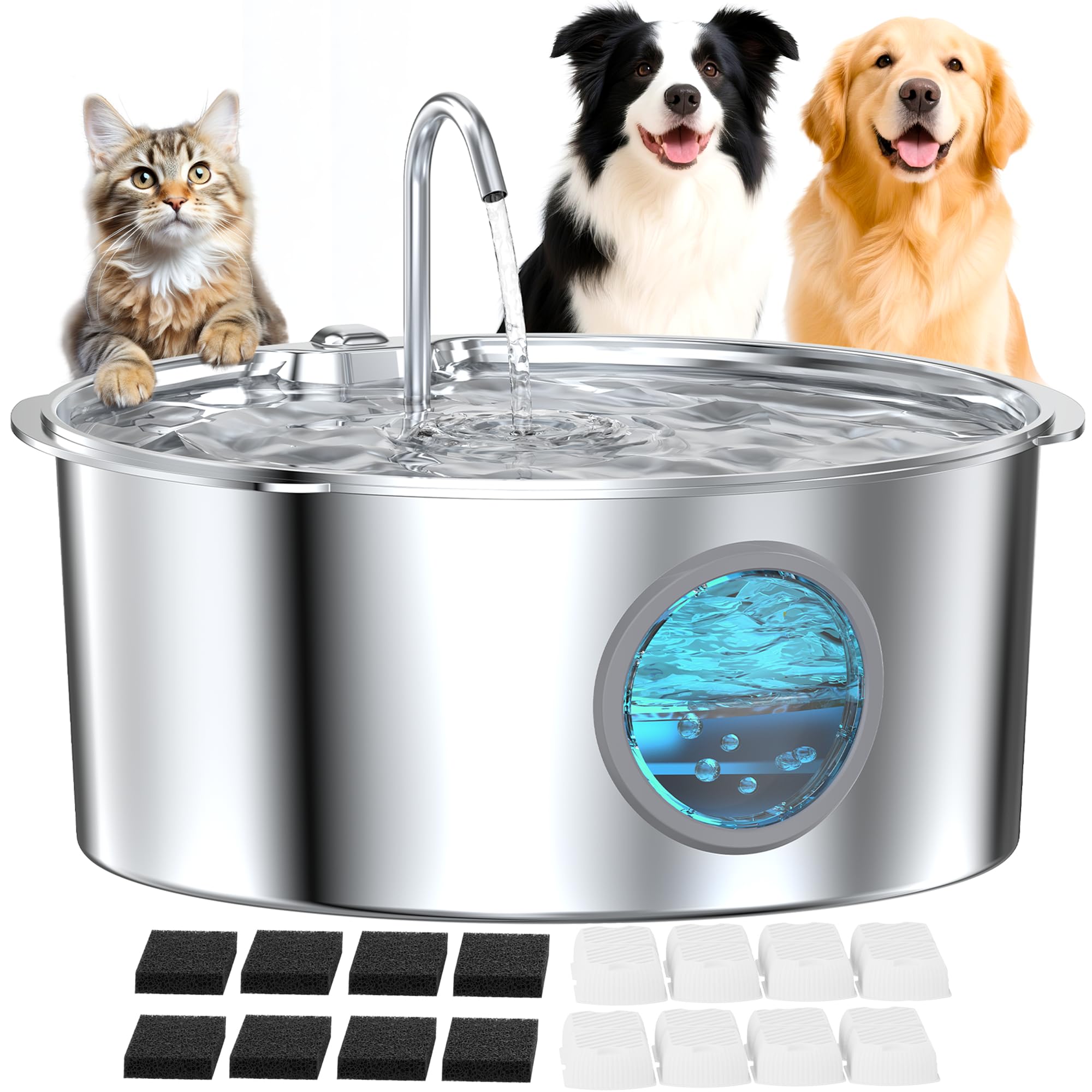 GROOKPET Dog Fountains Water for Large Dogs 12L