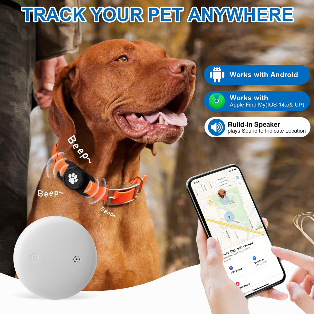 Smart Pet Tracker for Collar - Dog Tracker Pet Location Tracker with Holder