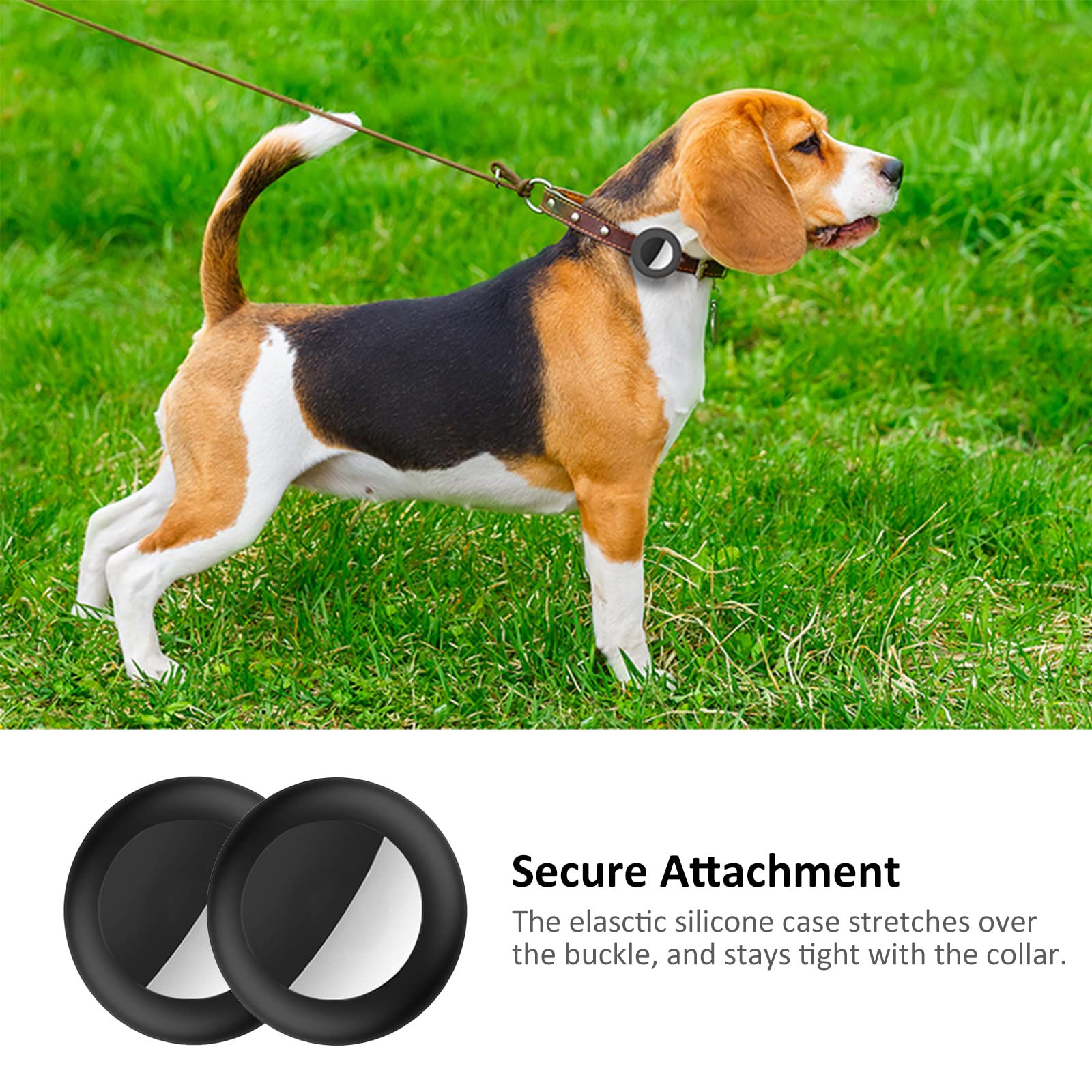 SimpleThings Airtag Cat Collar Holder, Pet Silicone Protective Case
