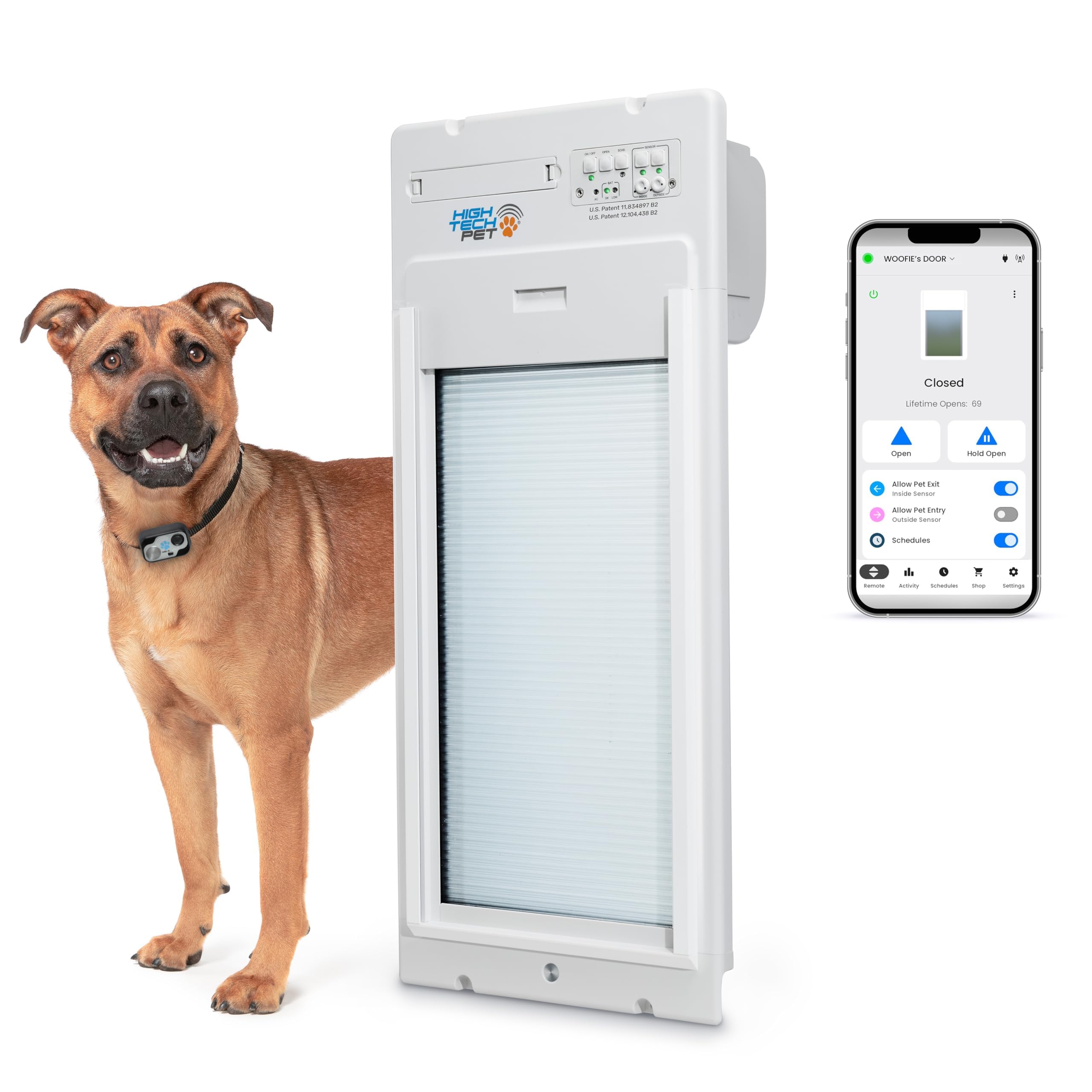 Smart Automatic Roll-Up Pet Door with App Control