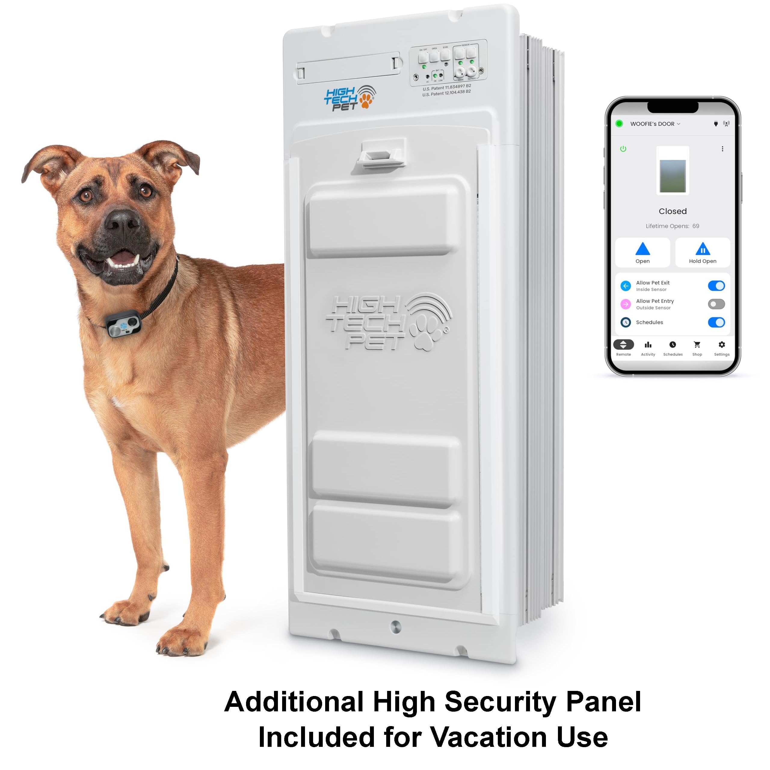 Smart Automatic Roll-Up Pet Door with App Control