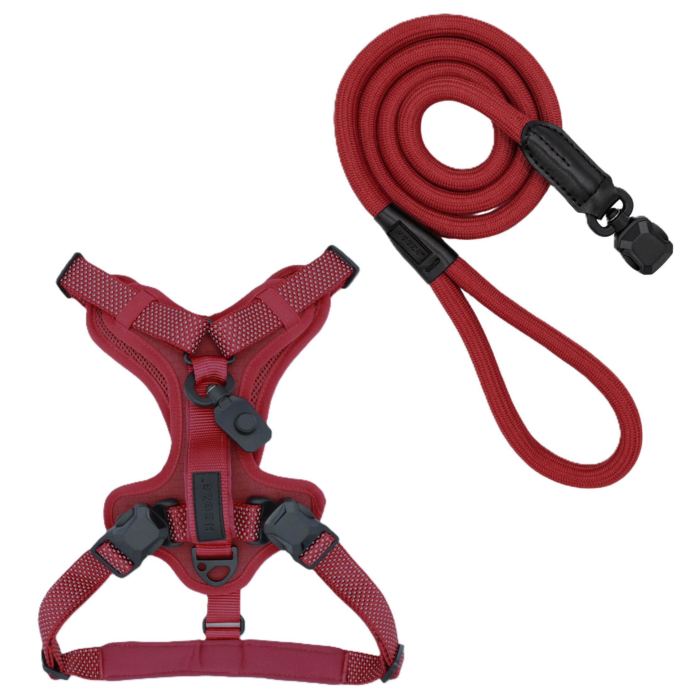 HOOZA Control Harness and Rope Leash - Mulitple Sizes & Colors