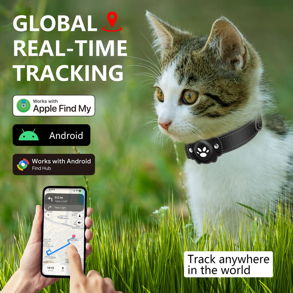 Smart GPS Cat Tracker Collar with Real-Time Tracking