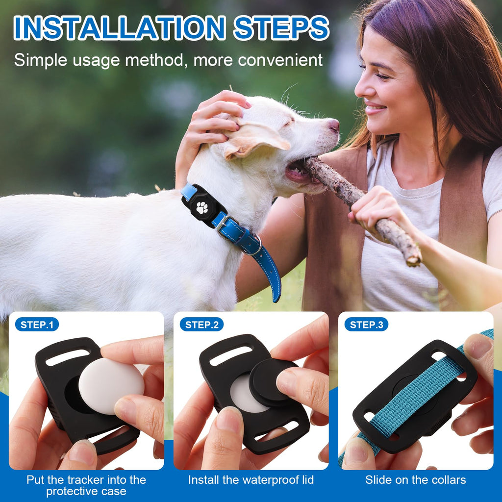 Smart Pet Tracker for Collar - Dog Tracker Pet Location Tracker with Holder